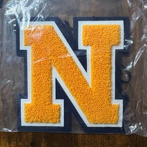 Men's Yellow Chenille Varsity Letter   N